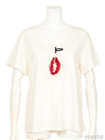 CHIFFON FRILL & CUT AND SEWN T-SHIRT