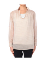 Uネックボーダーシャツ