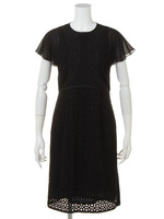 コットン刺繍ブラックドレス