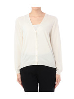 シルク混Vネックニットカーディガン