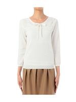 レース×リボンニット