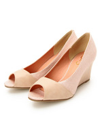 異素材使いラメウェッジシューズ