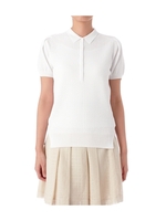 衿付き半袖ニット