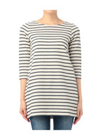 鹿の子チュニックボーダープルオーバー