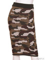 迷彩柄ニットスカート