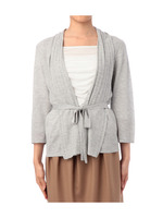 ノーボタンリブニットカーディガン