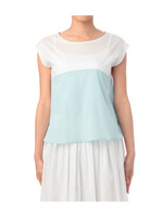 バイカラーフレンチスリーブカットソー