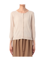 ビジューボタン使いニットカーディガン