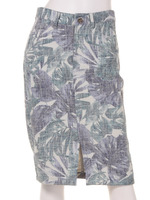 【Planet blue world】フラワープリントタイトスカート