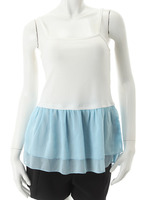 【ECURY】裾シフォン付ベアトップス