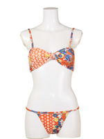 ORANGE BLOSSOMS BANDEAU BIKINI