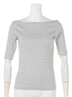 スリムボーダーカットソー