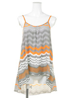 【Planet blue world】幾何学ボーダーチュニック