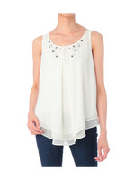 ビジュー付Aラインプルオーバー