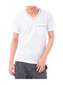 配色テープVネックTシャツ