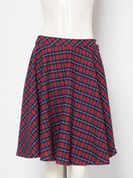 コーデュロイチェックフレアースカート