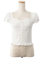 ビスチェフウニットトップス