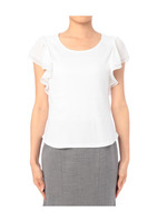 袖異素材フレアスリーブカットソー