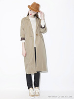 [Salon de Balcony]TAFFETA LONG COAT