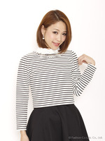 衿付クルーネックトップス