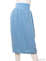 ピーチサテン膝丈スカート