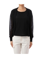 ボレロ調ニットカーディガン+クルーニットSET