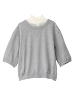 Laula オーガンジー衿裏毛プルオーバー