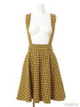 MY GIRL TURTAN CHECK SUSPENDER FLARE SKIRT