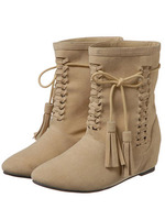 【SOLO&DOUBLE】 リボンショートブーツ