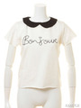ストレッチミニ裏毛BonjourロゴTシャツ