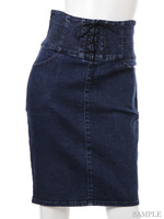 レースアップデニムSK