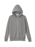 レーヨン混ニットジップアップパーカ