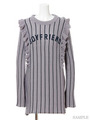 baseball frill knit dress