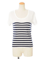 ボーダー半袖ニット