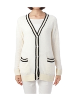 配色ライン入りニットカーディガン