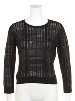 シアーチェックニットP/O