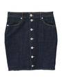 SUSPENDER DENIM PENCIL SKIRT