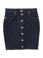 SUSPENDER DENIM PENCIL SKIRT