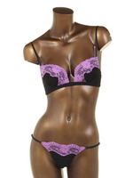 Silky　Tulle　Lace　ブラTバックセット