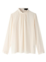 ギャザーハイネックブラウス