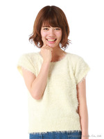 フェザー半袖ニット