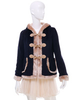 リボンビットダッフルショートコート