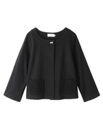 レースポケット付きグログランカーディガン