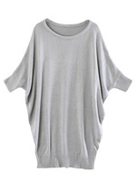 五分袖ドルマンチュニックワンピ