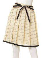 【Fi.n.t】ロゴ総柄ptプリーツSK