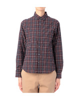 チェック柄ストレッチシャツ