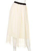 チュールロングスカート