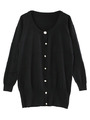 ビジューボタンニットカーディガン