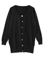 ビジューボタンニットカーディガン