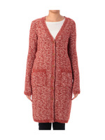 メランジロングニットカーディガン